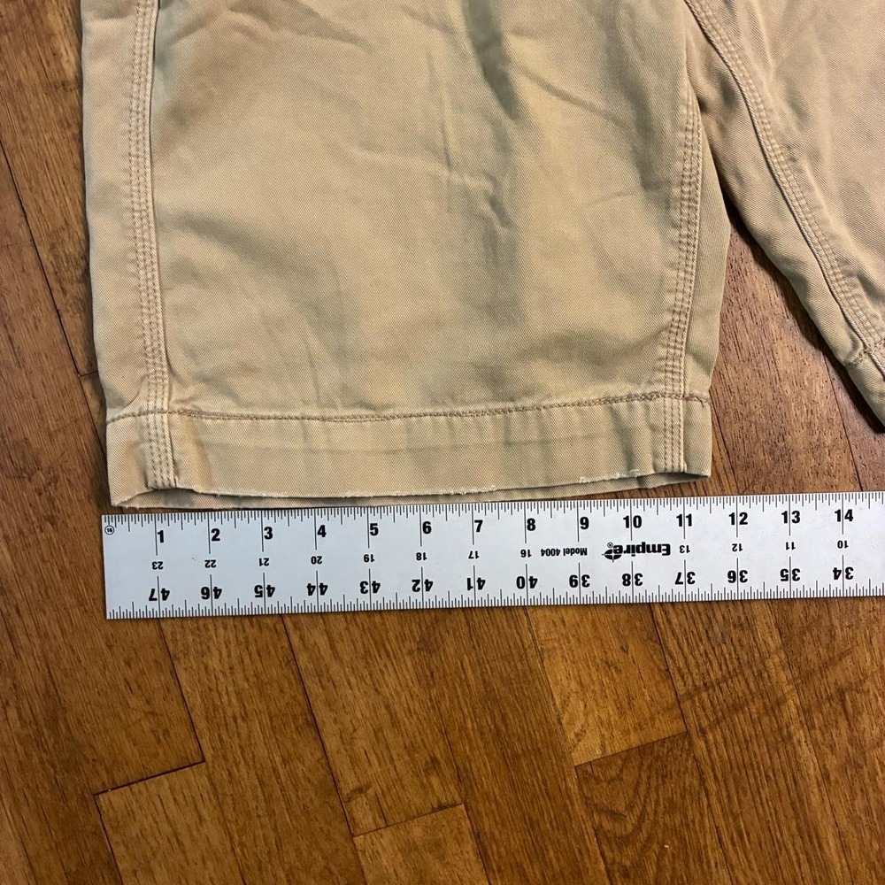 American Eagle Vintage Y2K Baggy Cargo Shorts Tan Cotton Women 28 - Picture 7 of 8
